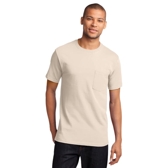 Port & Company - Tall Essential Pocket Tee. PC61PT Natural