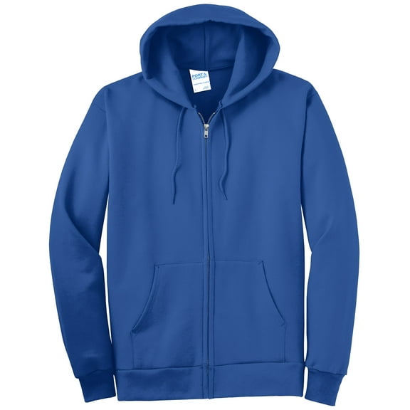 Port & Company Tall Full Zip Hooded Sweatshirt (PC90ZHT) Royal Blue, 2XLT