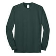 thumbnail image 1 of Port & Company Tall Long Sleeve 50/50 Cotton/Poly T-Shirt. PC55LST Dark Green, 1 of 5