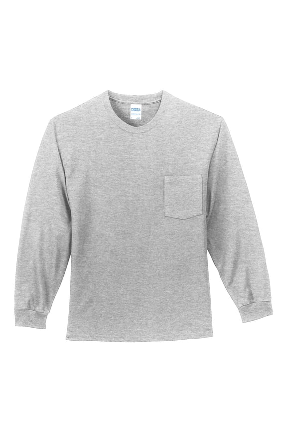mpany Tall Long Sleeve Essential Pocket Tee-2XLT (Ash)