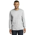 thumbnail image 1 of Port & Company Tall Long Sleeve Essential Pocket Tee, 1 of 4