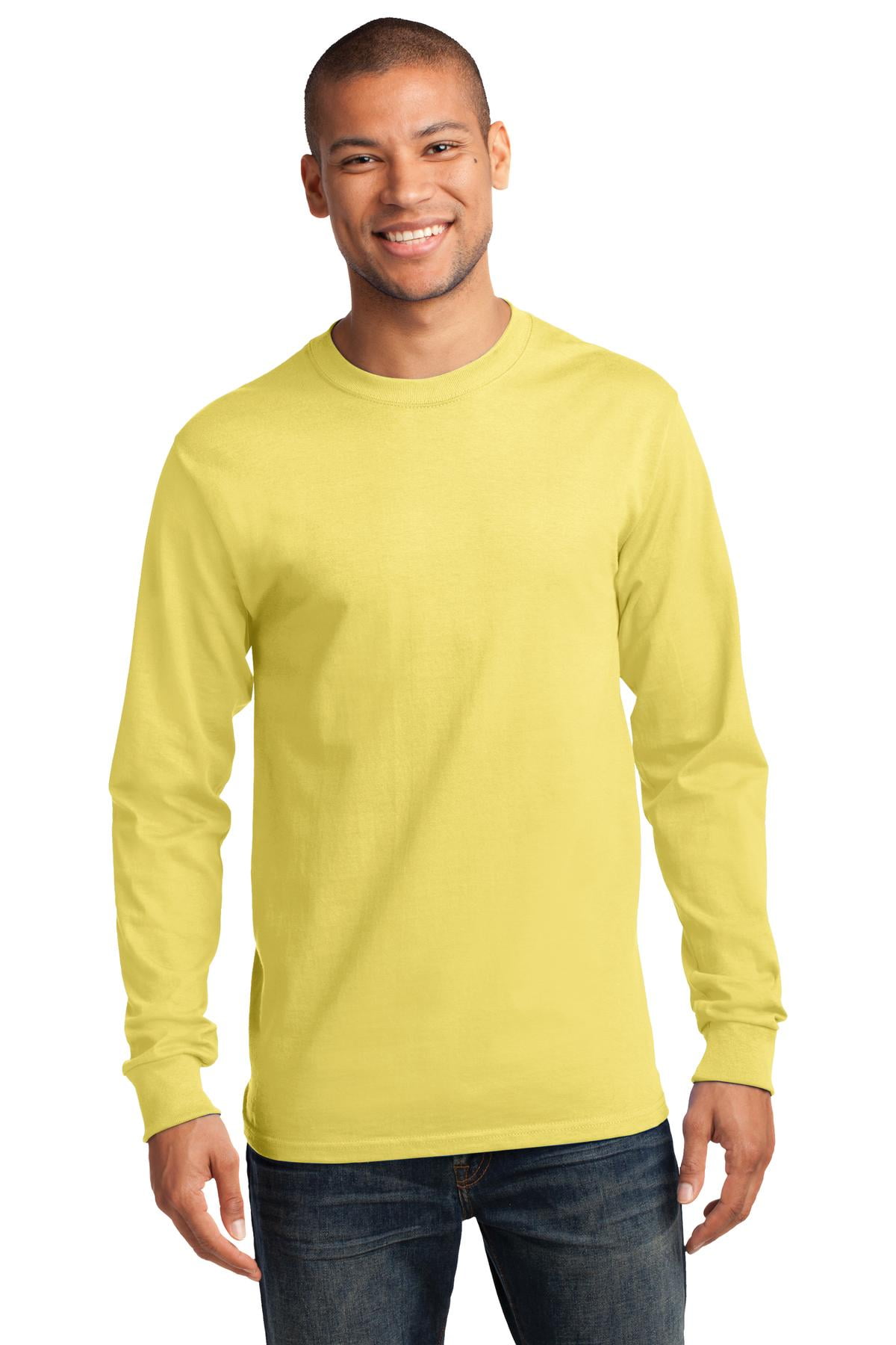 Port Company Tall Long Sleeve Essential Tee-4XLT (Yellow