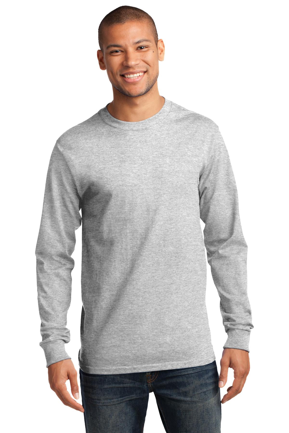 トップス thehighlights big LS tee gray Long Sleeve Elevated Tee - Grey