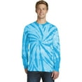 thumbnail image 1 of Port & Company Tie Dye Long Sleeve Tee-3XL (Turquoise), 1 of 6
