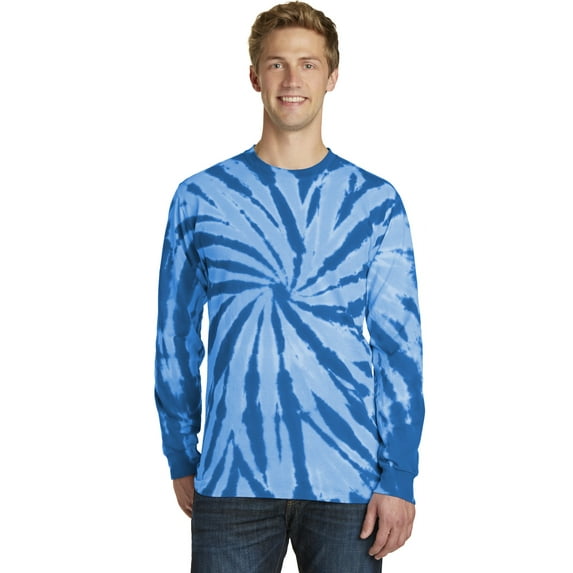 Port & Company Tie Dye Long Sleeve Tee-4XL (Royal)