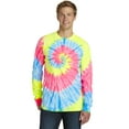 thumbnail image 1 of Port & Company Tie Dye Long Sleeve Tee-XL (Neon Rainbow), 1 of 6