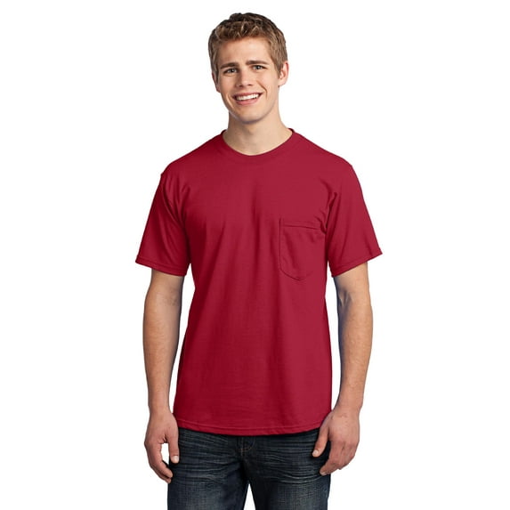 Port & Company USA100P Men's All-American Tee with Pocket Tshirt