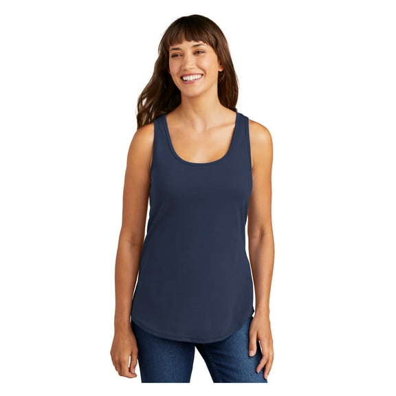 Port & Company Women's Core Cotton Tank Top Navy Medium
