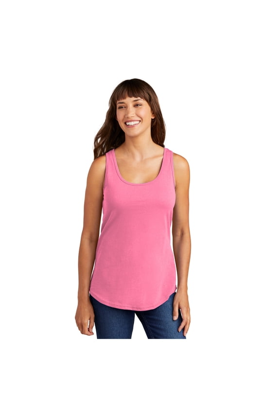 mpany Women's Core Cotton Tank Top Neon Pink Medium