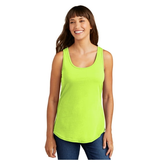 Port & Company Women's Core Cotton Tank Top Neon Yellow Large