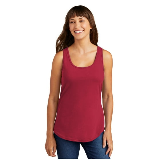 Port & Company Women's Core Cotton Tank Top Red Medium