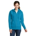 thumbnail image 1 of Port & Company Women's Core Fleece Full-Zip Hooded Sweatshirt. LPC78ZH, 1 of 2