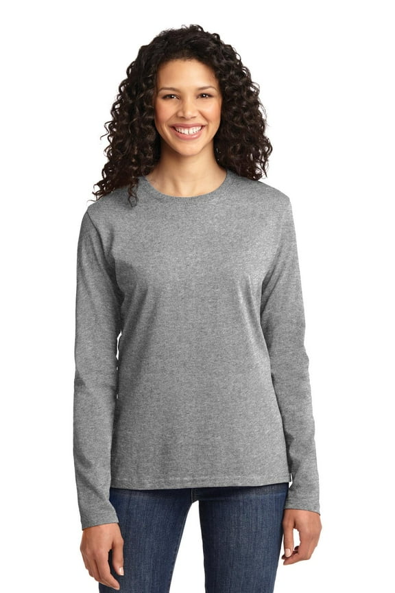 mpany Women's Long Sleeve Core Cotton T-Shirt LPC54LS, 2-Pack