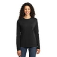 thumbnail image 1 of Port & Company Long Sleeve 54oz 100% Cotton TShirt (LPC54LS) Jet Black, S, 1 of 2