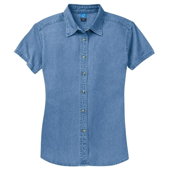 Port & Company Women's Long Sleeve Value Denim Shirt