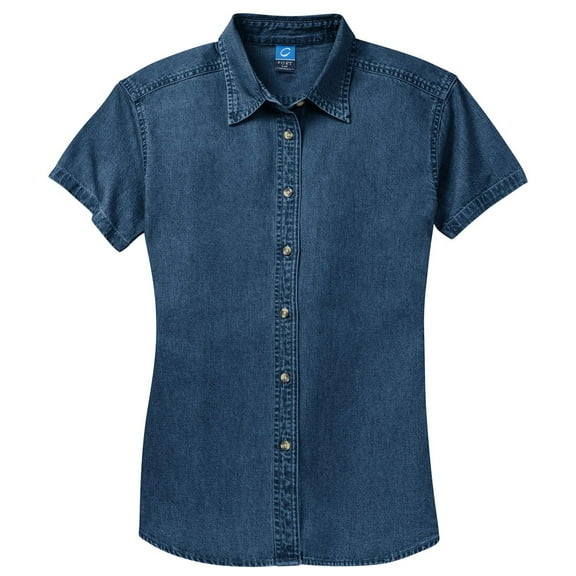 Port & Company Women's Short Sleeve Value Denim Shirt