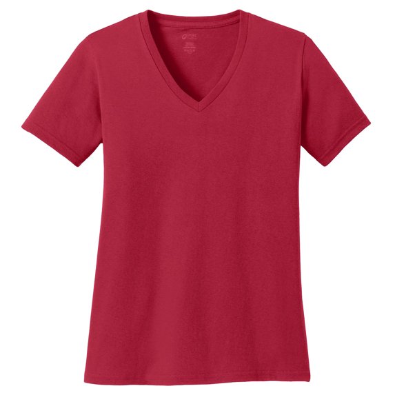 Port & Company Womens V-Neck Fashion T-Shirts