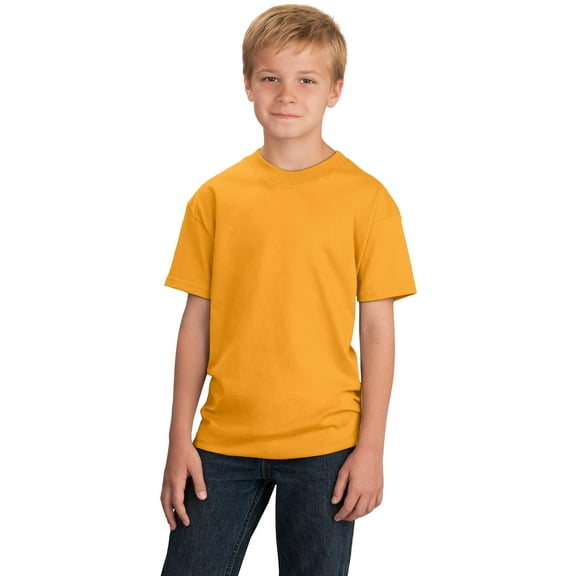 Port Company Youth 5.4-oz Cotton T-Shirt Gold M.