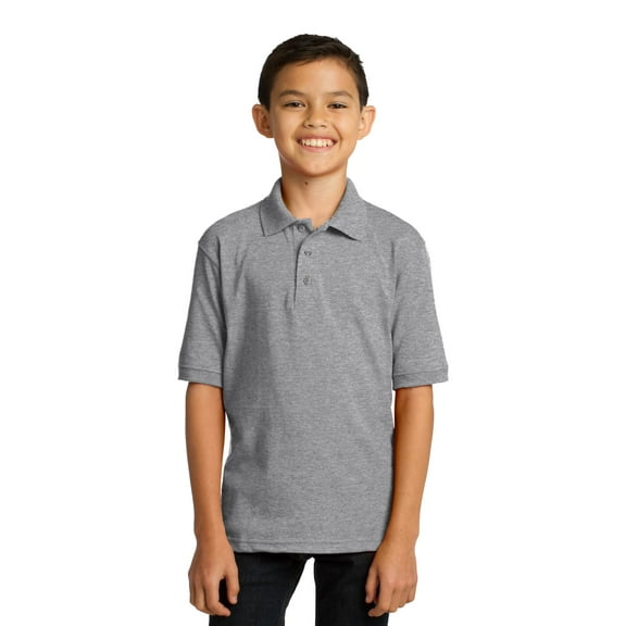 Port & Company Youth Core Blend Jersey Knit Polo-XL (Athletic Heather)