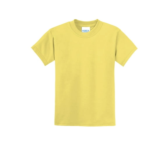 Port & Company Youth Core Blend Tee-XS (Yellow)