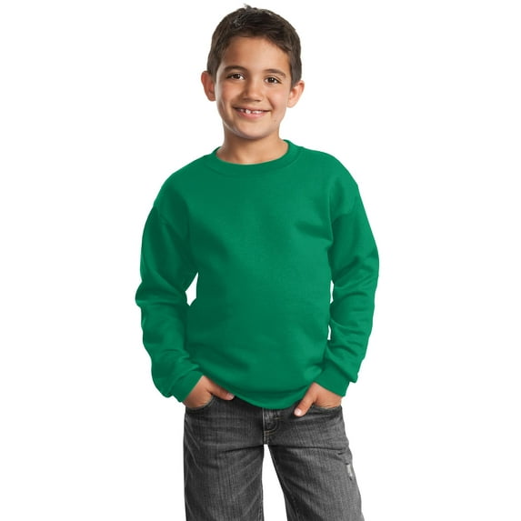 Port & Company Youth Core Fleece Crewneck Sweatshirt-XL (Kelly)