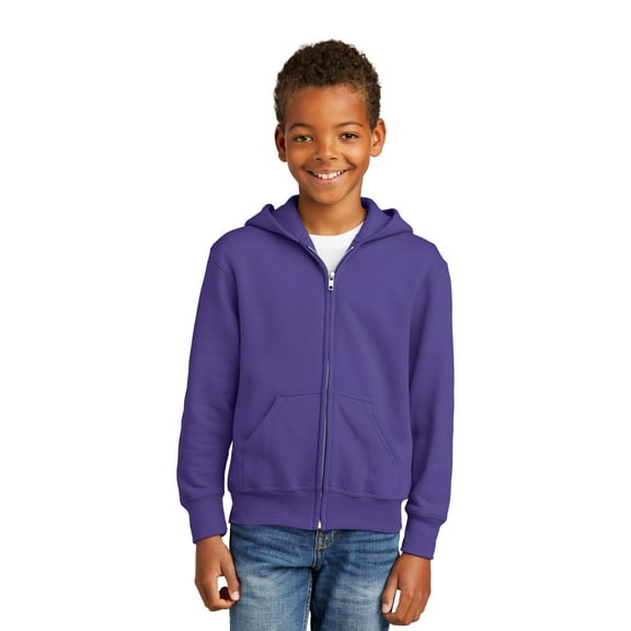 Port & Company Youth Core Fleece Full-Zip Hooded SweatShirt PC90YZH