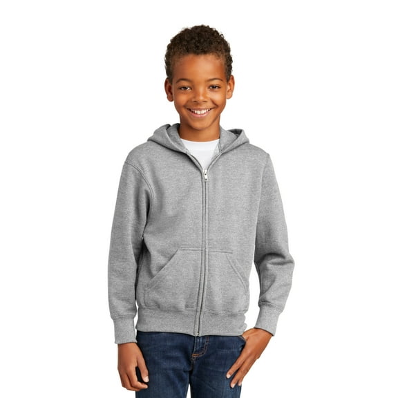 Port & Company Youth Core Fleece Full-Zip Hooded SweatShirt PC90YZH