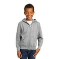 thumbnail image 1 of Port & Company ® - Youth Core Fleece Full-Zip Hooded Sweatshirt. PC90YZH, 1 of 6