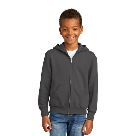 Port & Company ® - Youth Core Fleece Full-Zip Hooded Sweatshirt. PC90YZH