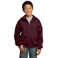 thumbnail image 1 of Port & Company ® - Youth Core Fleece Full-Zip Hooded Sweatshirt. PC90YZH, 1 of 6
