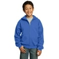 thumbnail image 1 of Port & Company ® - Youth Core Fleece Full-Zip Hooded Sweatshirt. PC90YZH, 1 of 6