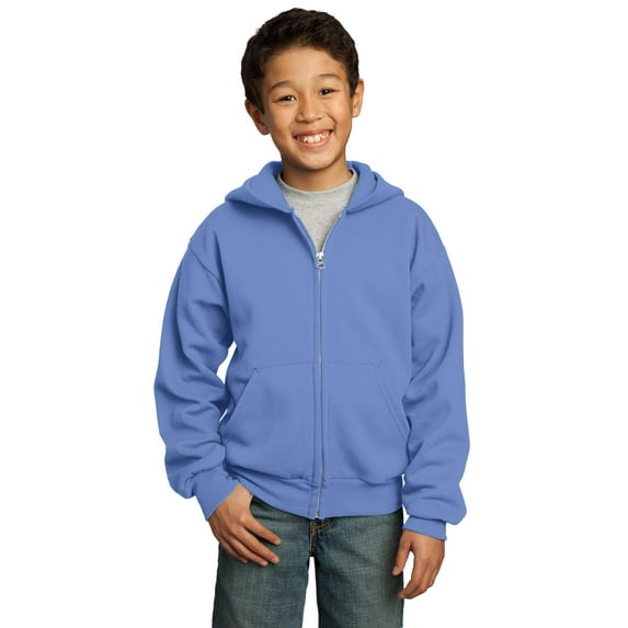 Port & Company - Youth Core Fleece Full-Zip Hooded Sweatshirt