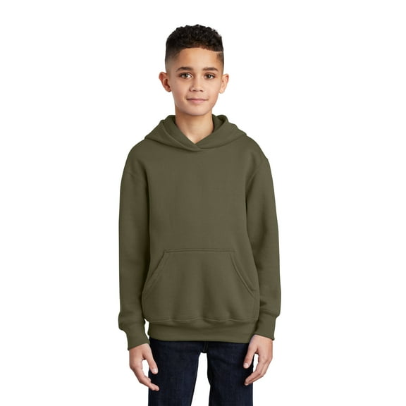 Port & Company Youth Core Fleece Pullover Hooded Sweatshirt. PC90YH