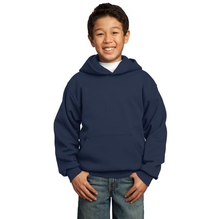 Port & Company Youth Core Fleece Pullover Hooded Sweatshirt-XS (Navy)