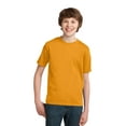 thumbnail image 1 of Port & Company Youth Cotton Essential T-Shirt. Gold. S., 1 of 4