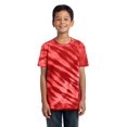 thumbnail image 1 of Port Company Youth Essential Tiger Stripe Tie-Dye Tee Red M., 1 of 1
