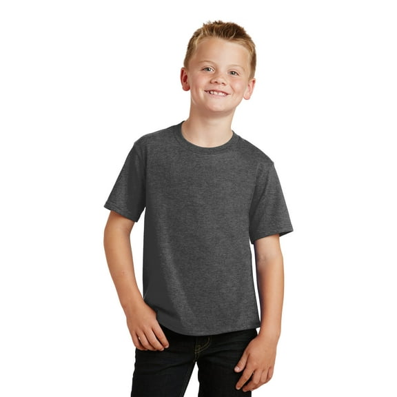 Port & Company Youth Fan Favorite Tee-S (Dark Heather Grey)
