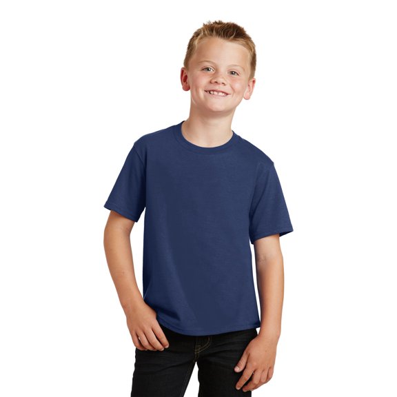 Port & Company Youth Fan Favorite Tee-XS (Team Navy)