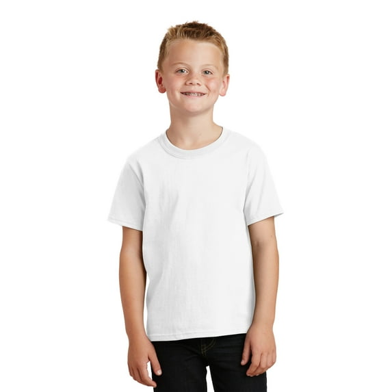 Port & Company Youth Fan Favorite Tee-XS (White)