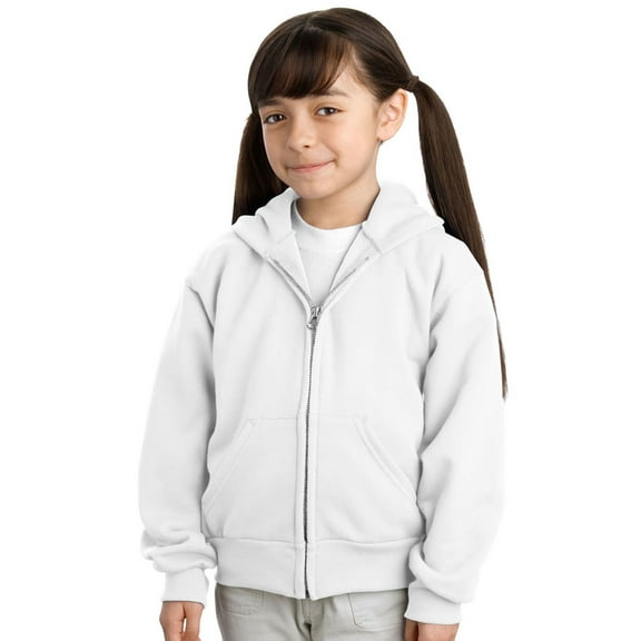 Port & Company Youth Full Zip Fleece Hooded Sweatshirt