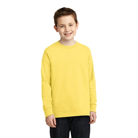 Port & Company ® Youth Long Sleeve Core Cotton Tee. PC54YLS