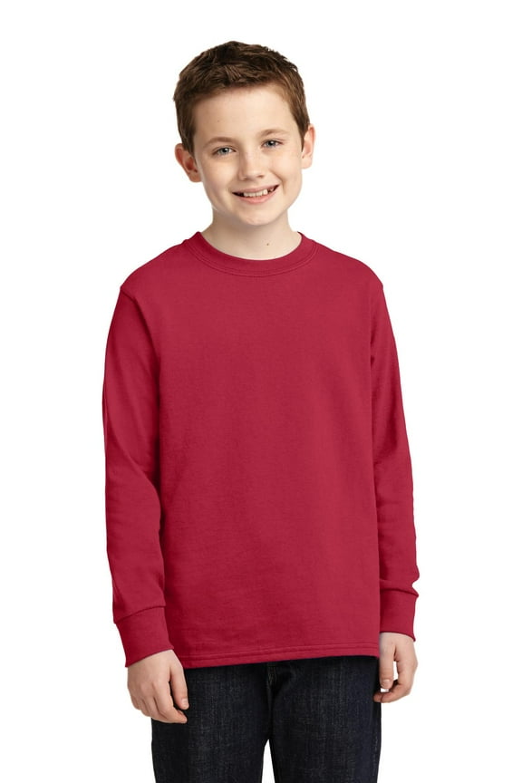 ® Youth Long Sleeve Core Cotton Tee. PC54YLS