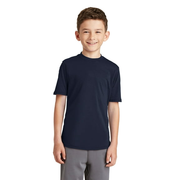 Port & Company Youth Performance Blend Tee-M (Deep Navy)