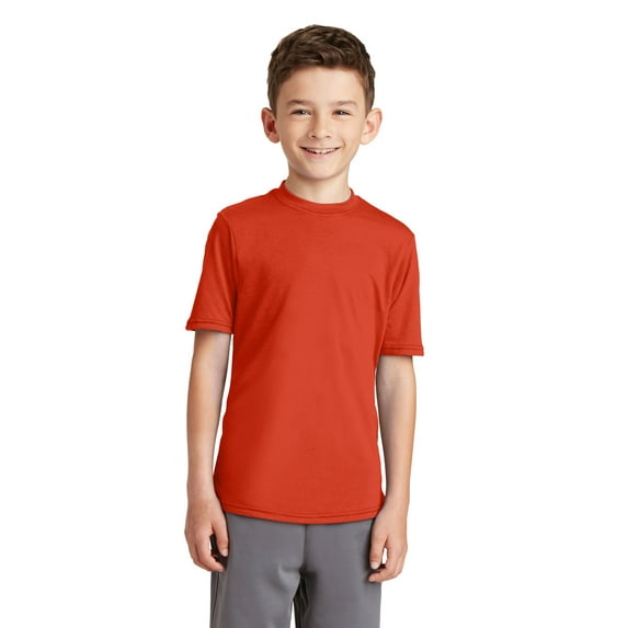 Port & Company Youth Performance Blend Tee-M (Orange)