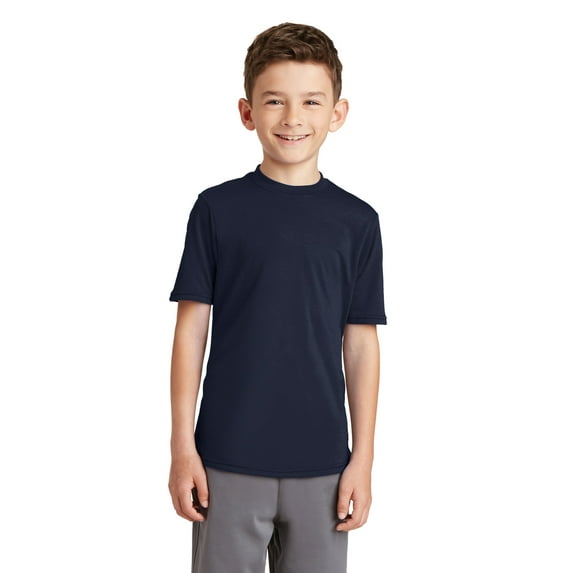 Port Company Youth Performance Blend Tee-S (Deep Navy)