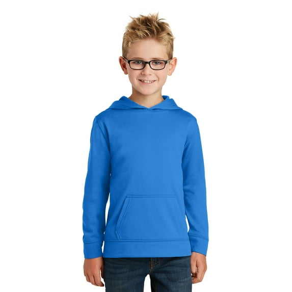 Port & Company Youth Performance Fleece Pullover Hooded Sweatshirt Pc590yh - Royal - XS