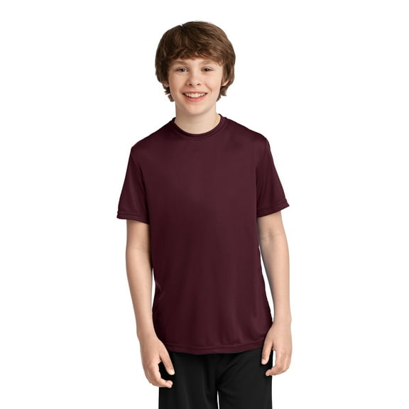 Port Company Youth Performance Tee-L (Athletic Maroon)