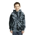 thumbnail image 1 of Port & Company Youth Tie Dye Pullover Hooded Sweatshirt-S (Black), 1 of 6