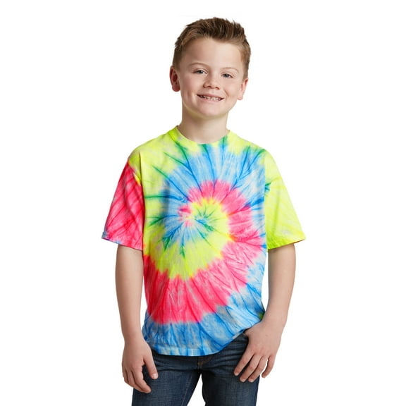 Port & Company Youth Tie Dye Tee-XL (Neon Rainbow)