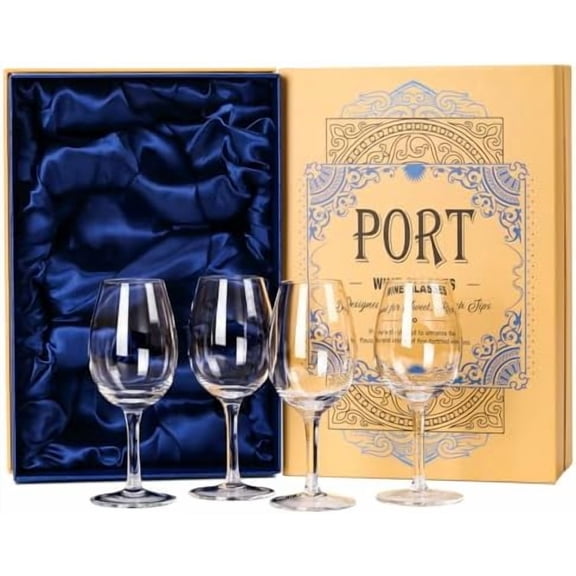 Port and Dessert Wine Glasses, Sherry, Cordial, Aperitif Tasting Glasses |7oz | Set of 4 Crystal Snifters | Mini Short Stem Liquor and Spirits Sippers$$Home Decor, Kitchen, & Other